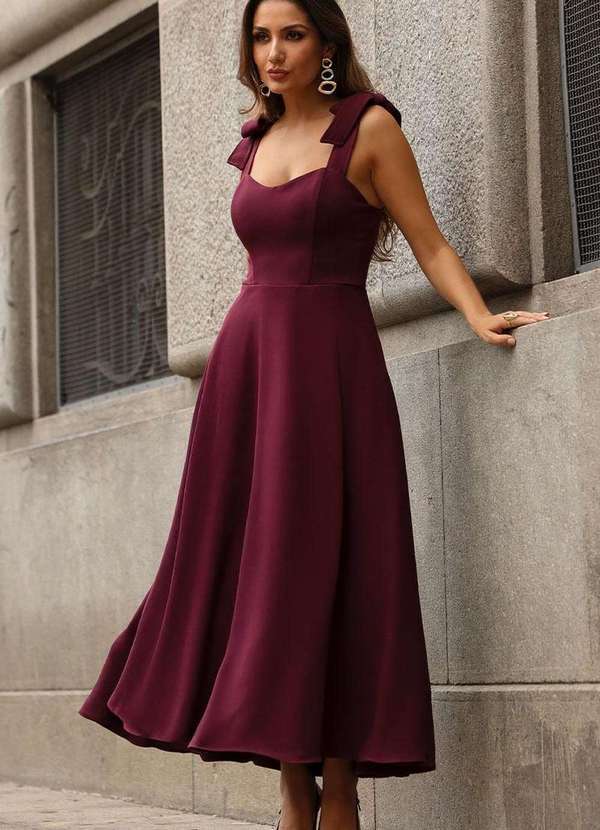 Miss Misses - Vestido Katia c/ Alca e Laco c/ Barbatana Vermelho