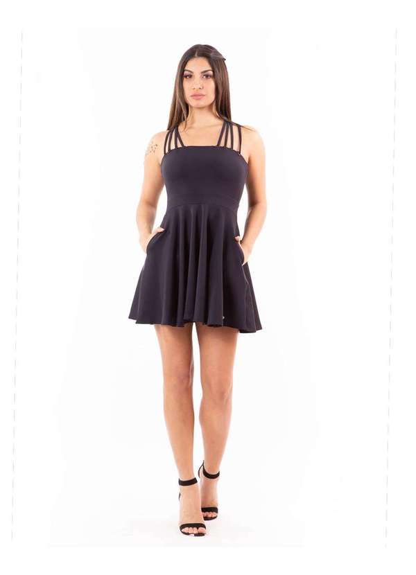 Limone - Vestido Limone Alca Tiras Preto Preto 3