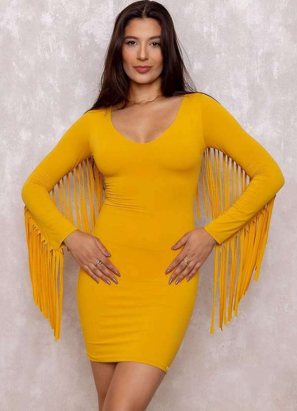 Limone - Vestido Limone com Franja Estampado