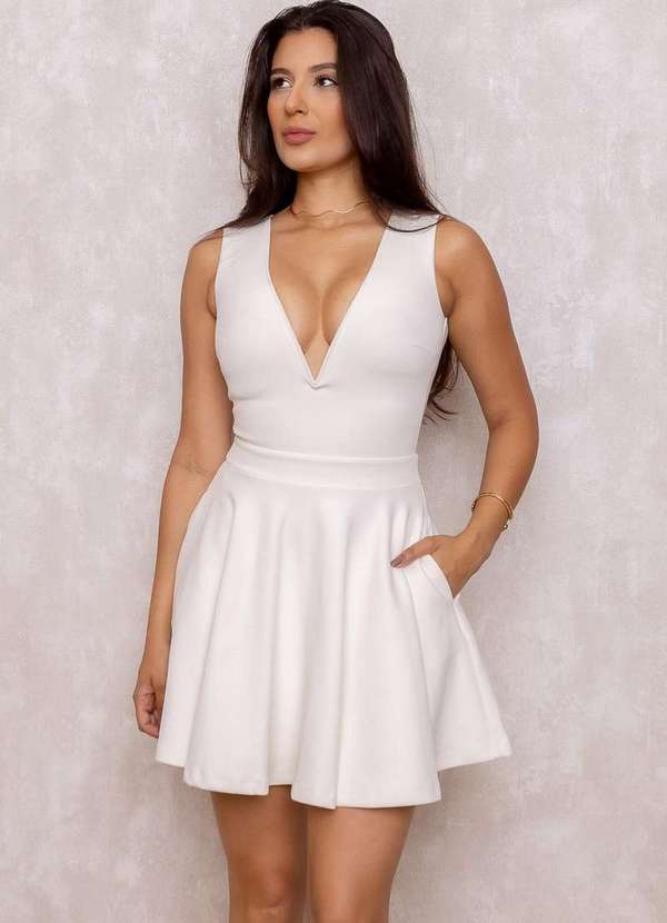 Limone - Vestido Limone Decote Frente Branco 4