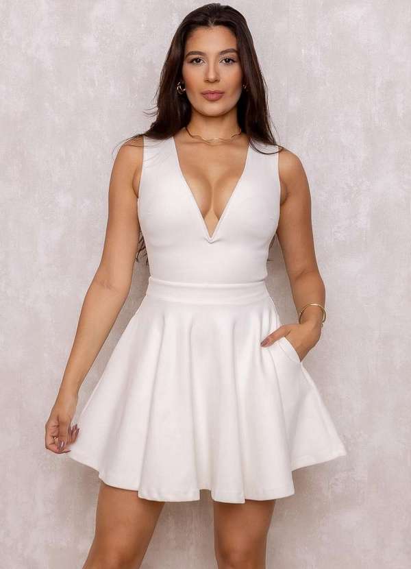 Limone - Vestido Limone Decote Frente Branco 5