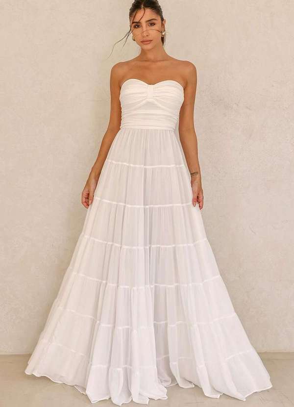 Dot Clothing - Vestido Longo Dot Clothing Mira Tqc Branco
