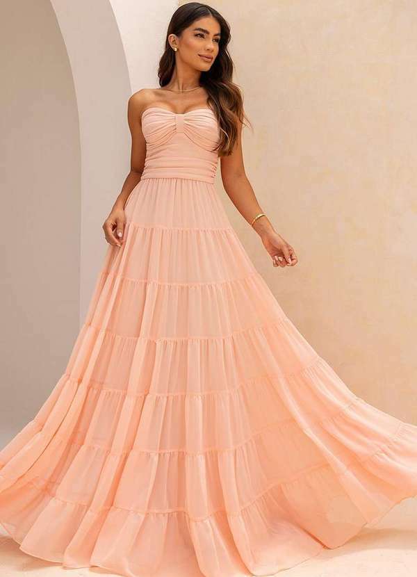 Dot Clothing - Vestido Longo Dot Clothing Mira Tqc Rosa