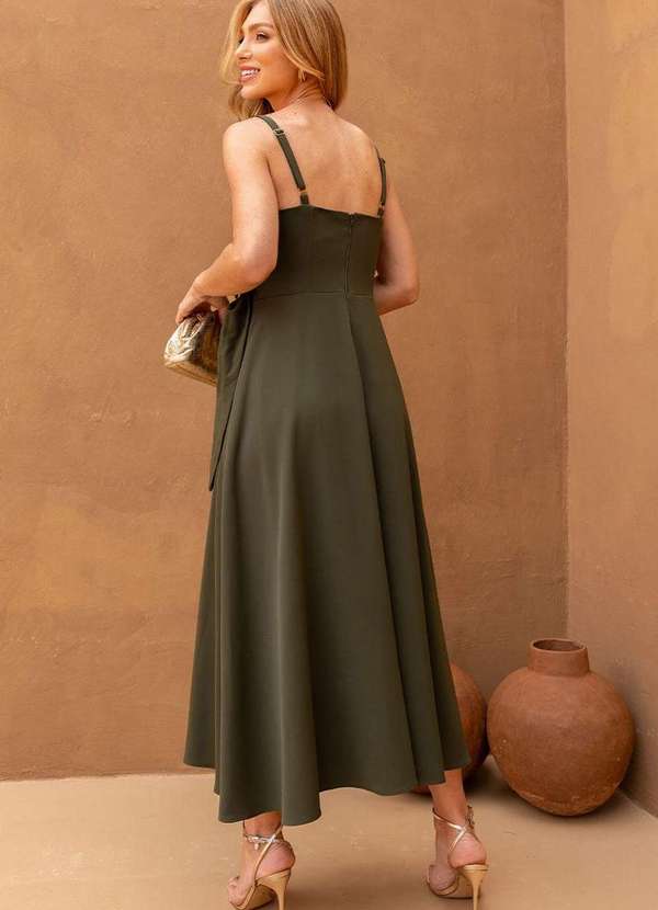 Miss Misses - Vestido Luciana Transpassado c/ Detalhe Fivela Verde 2