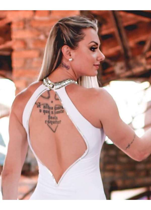 Miss Misses - Vestido Miss Misses com Arco nas Costa Offwhite Branco 2