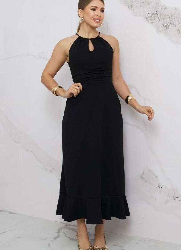 Miss Misses - Vestido Miss Misses Cristina Longo Preto Preto 4