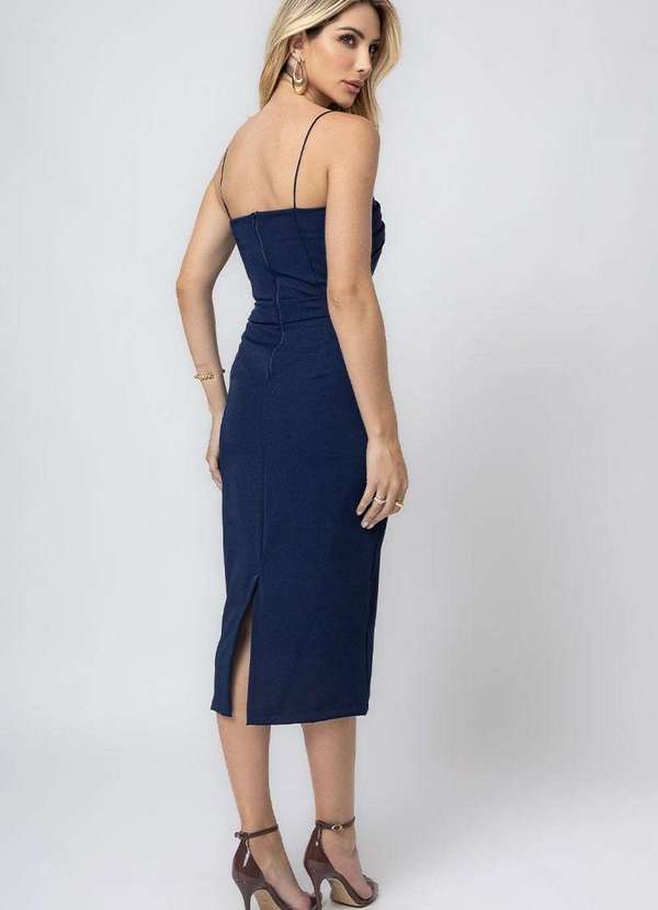 Miss Misses - Vestido Miss Misses Eduarda Midi Azul 2