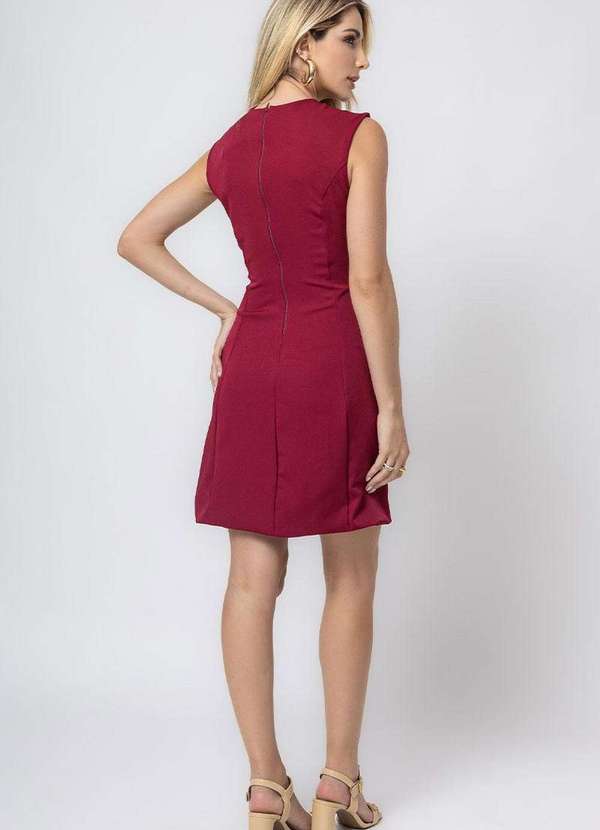 Miss Misses - Vestido Miss Misses Evase C/Ziper Roxo 2