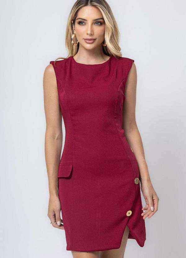 Miss Misses - Vestido Miss Misses Evase C/Ziper Roxo 3