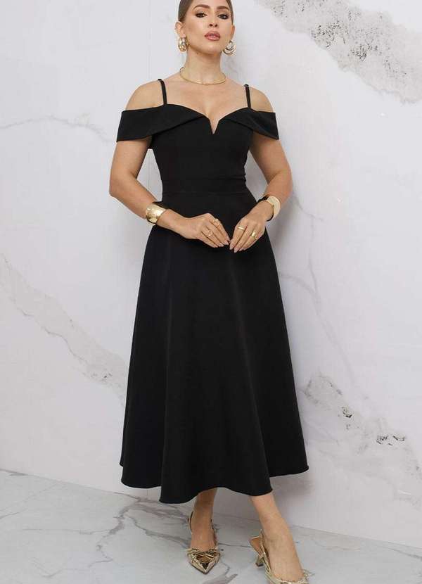 Miss Misses - Vestido Miss Misses Flavia Ombro a Ombro Preto 4