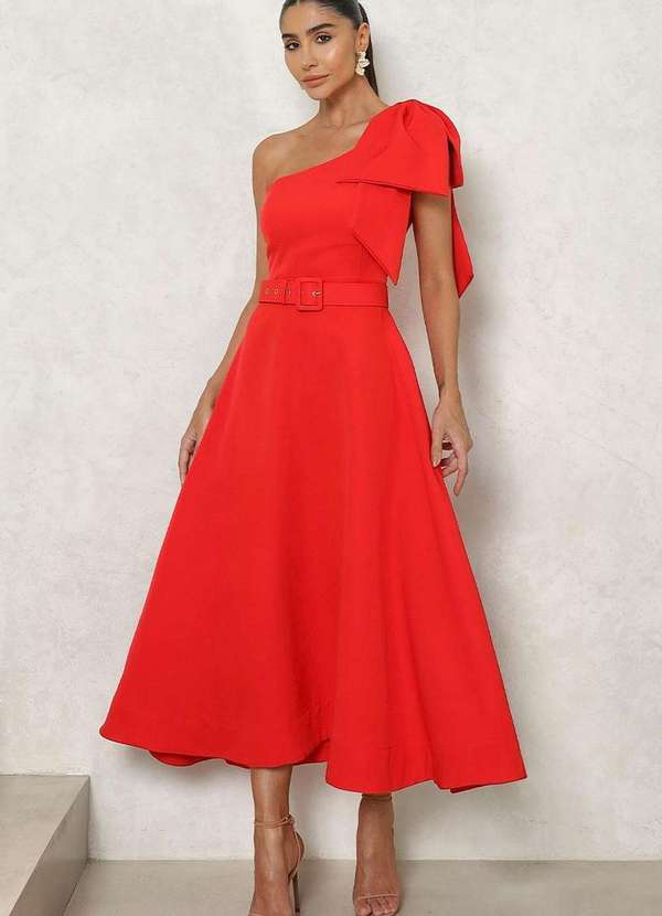 Miss Misses - Vestido Miss Misses Julia Longo Vermelho