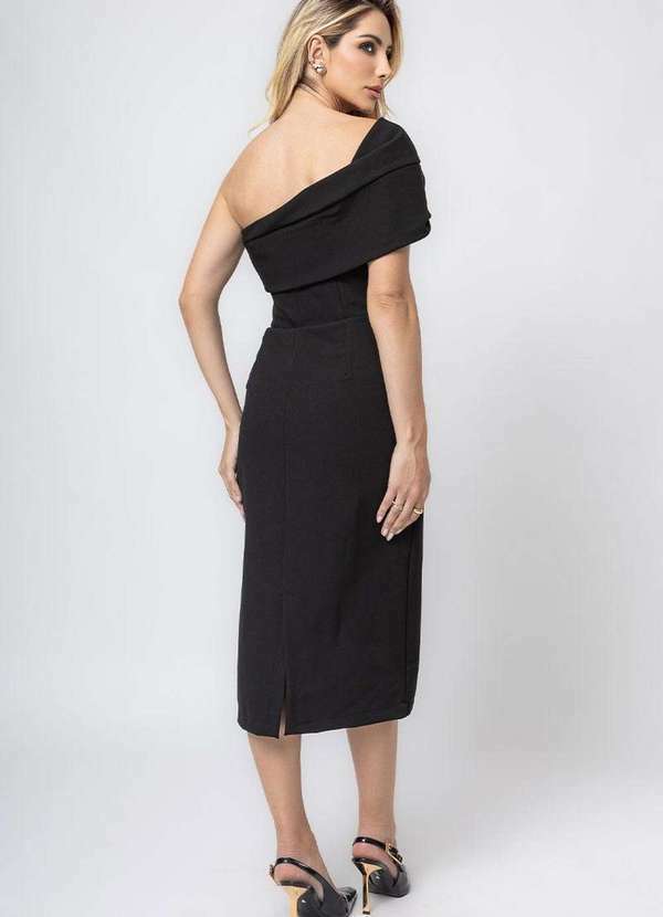 Miss Misses - Vestido Miss Misses Tqc Assimetrico Preto 2