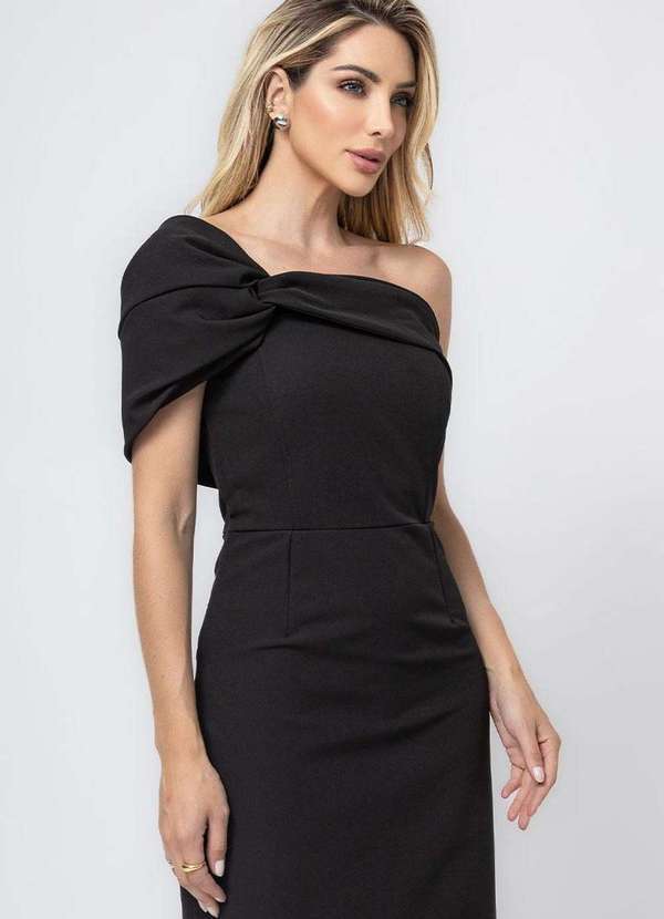 Miss Misses - Vestido Miss Misses Tqc Assimetrico Preto 3