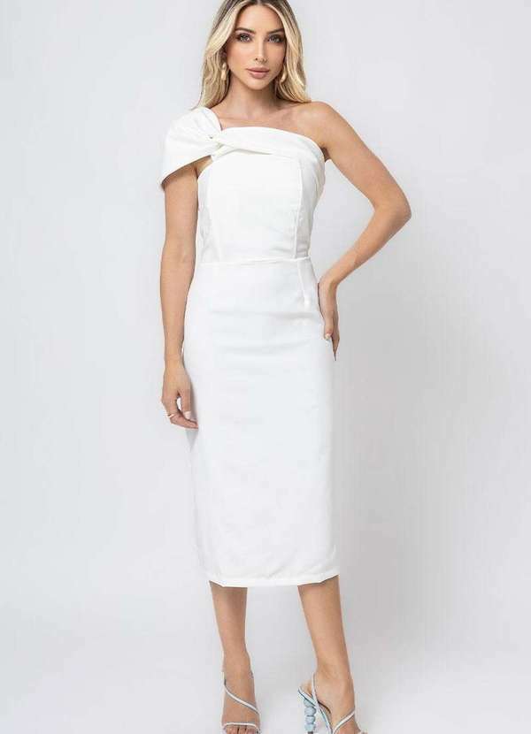 Miss Misses - Vestido Miss Misses Tqc Assimetrico Branco