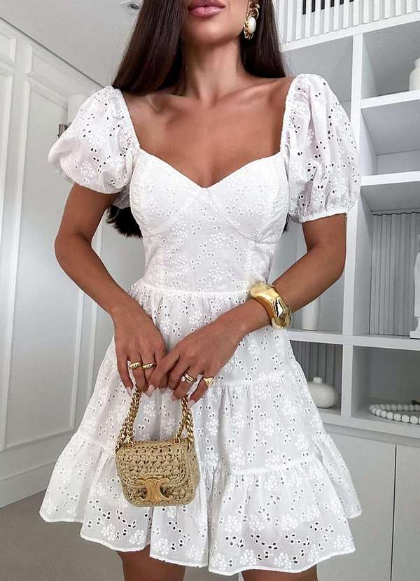 Oxigenio - Vestido Oxigenio Rodado Camila Branco 3