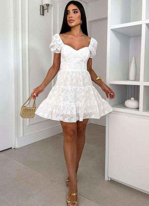 Oxigenio - Vestido Oxigenio Rodado Camila Branco 4