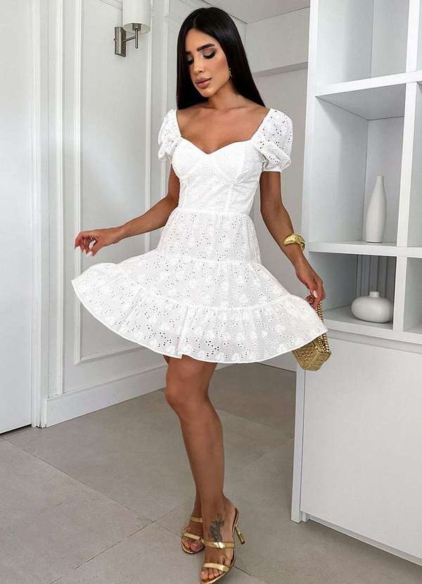 Oxigenio - Vestido Oxigenio Rodado Camila Branco 7