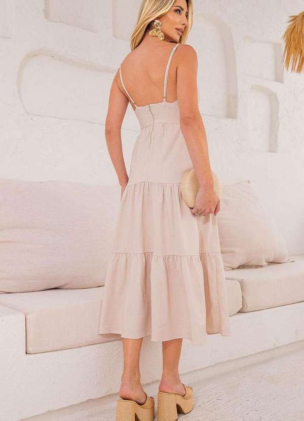 Miss Misses - Vestido Rafaela com Bojo Bege 2