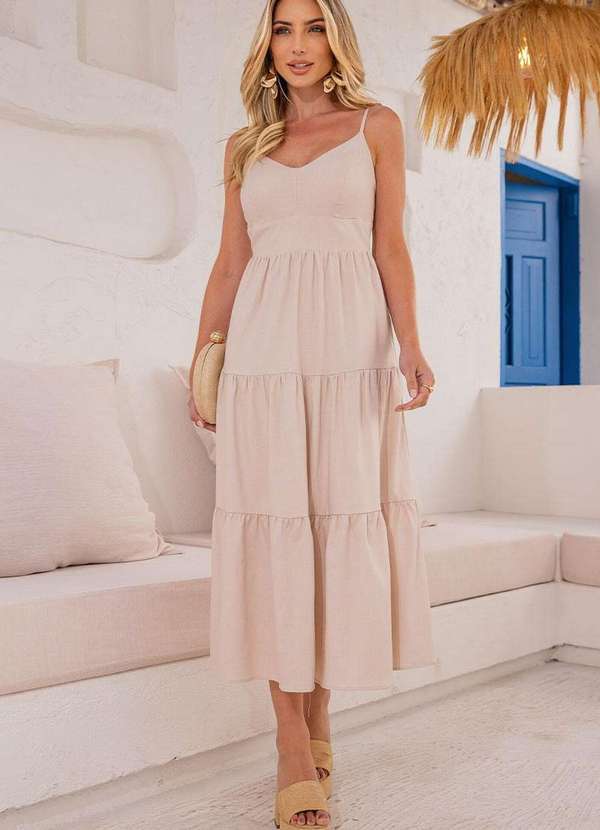 Miss Misses - Vestido Rafaela com Bojo Bege 4