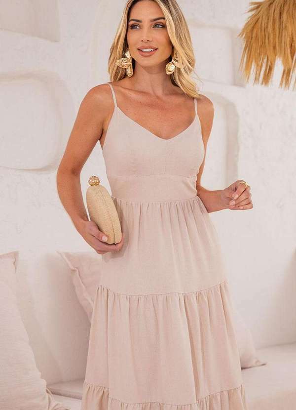 Miss Misses - Vestido Rafaela com Bojo Bege 6