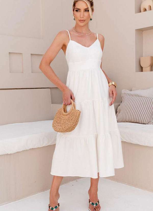 Miss Misses - Vestido Rafaela com Bojo Branco