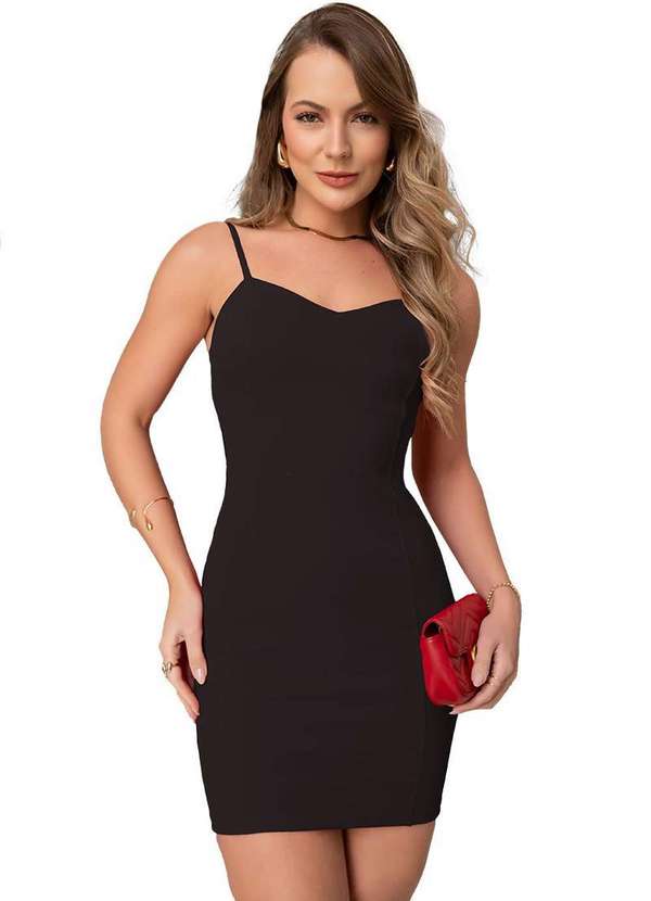 Miss Misses - Vestido Thais Tubinho com Alca Preto