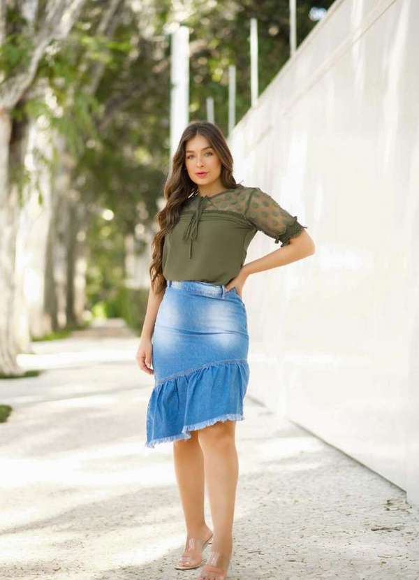 Saias Jeans Evangelicas Saias EvangÃ©licas No BrÃ¡s Saia Jeans