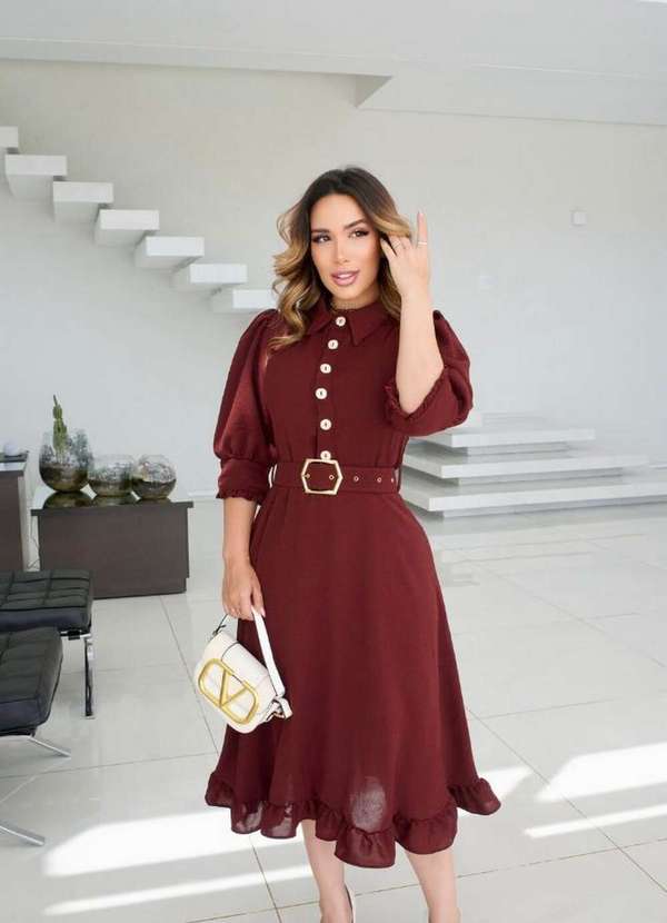 Vestido Rodado Midi Vestido Midi Gode Moda Evangelica Vestidos