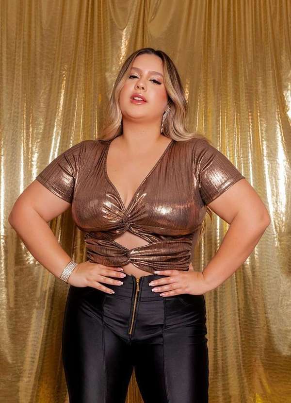 It Curves - Body Plus Size Torcao Brilho Dourado 2