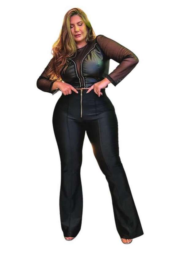 It Curves - Calca Flare Plus Size Prada Preto