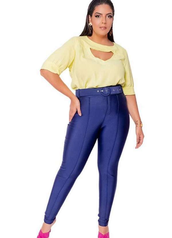 Predilects Plus - Calca Prada Plus Size Azul