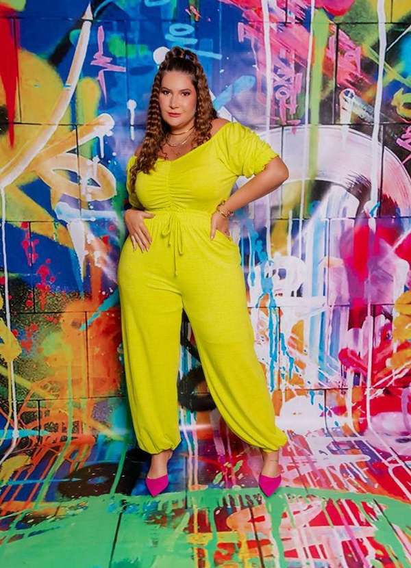 Conjunto Plus Size Brilho Verde Ana Maya Curves