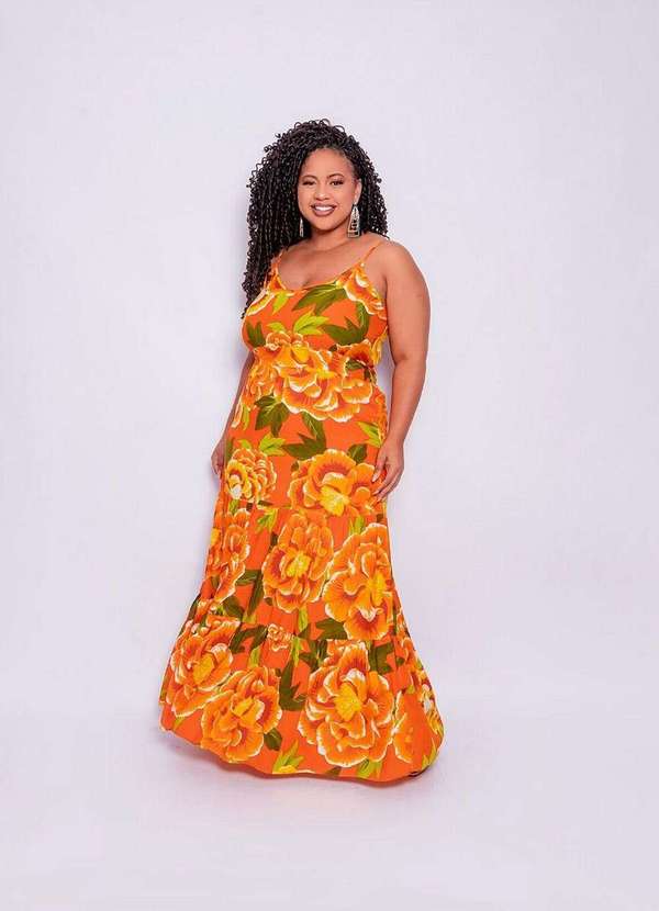 Predilects Plus - Vestido Plus Size Alca com Marias Vermelho