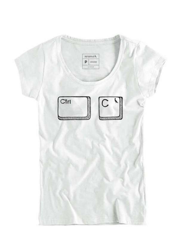 Camiseta Ctrl C Fem Reserva Branco Reserva