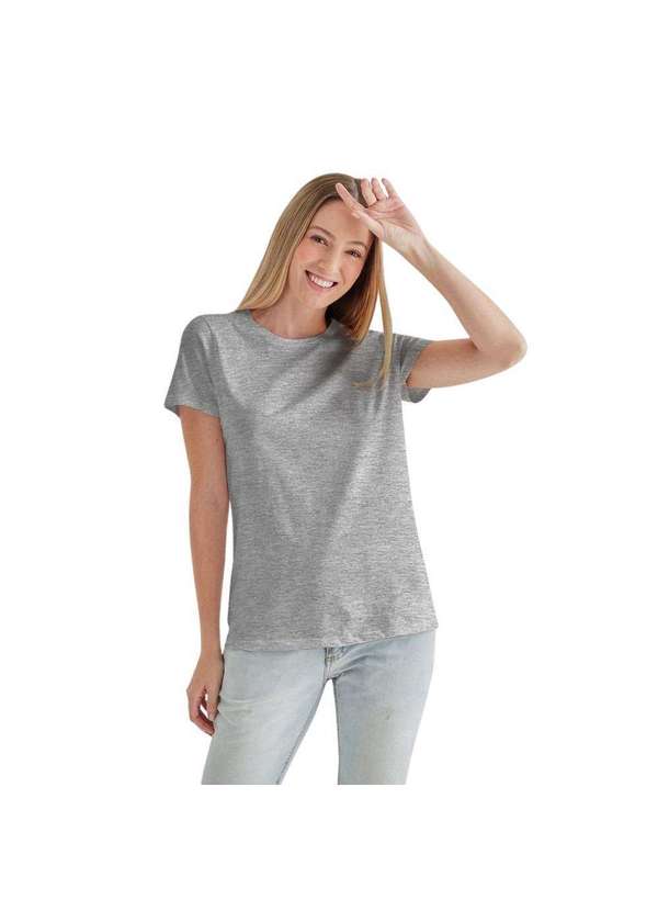 Reserva - Camiseta Fem Simples Reserva Cinza Mescla Claro