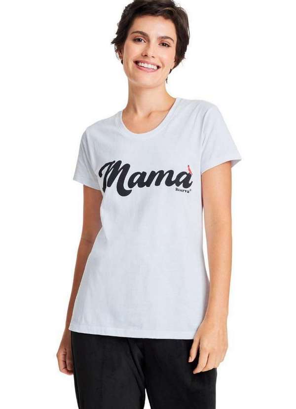 Reserva - Camiseta Mama e Mini Reserva Branco