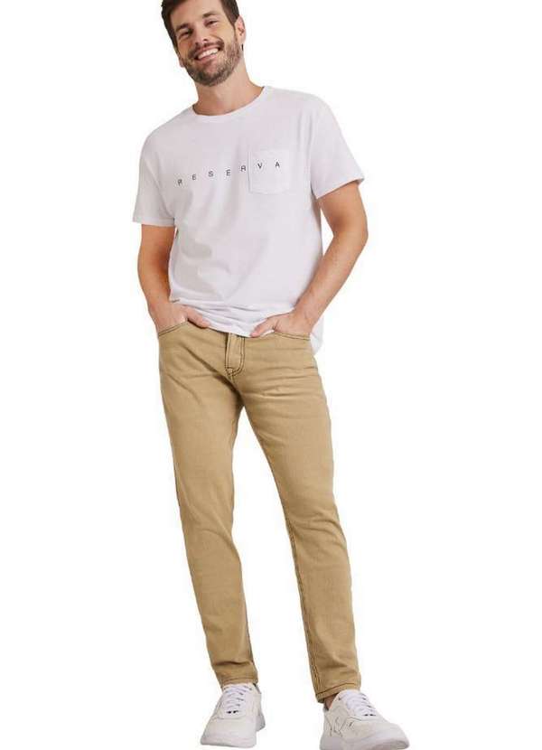 Reserva - Calca Jeans Slim Sapoti Reserva Khaki