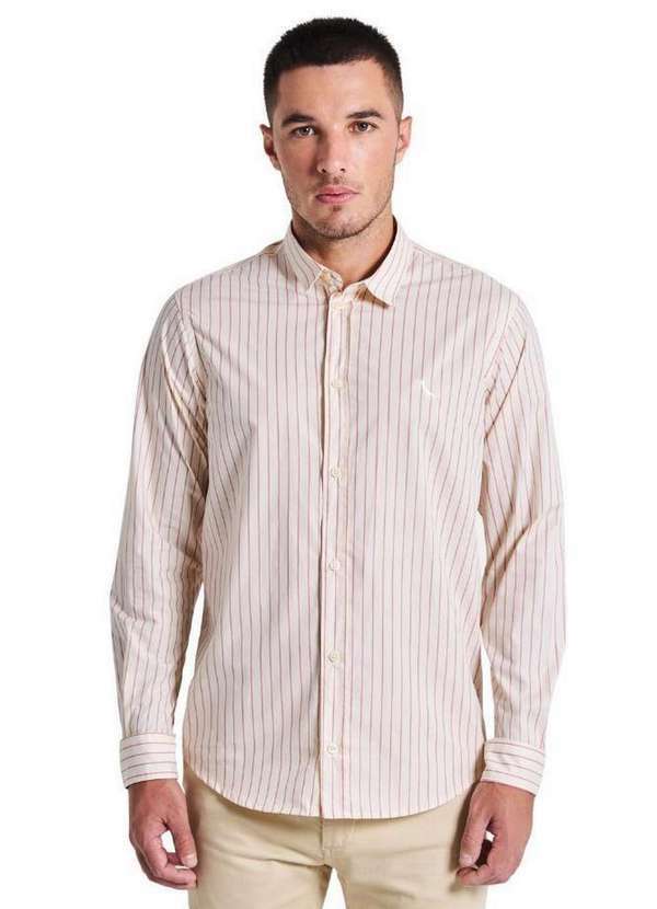 Reserva - Camisa Manga Longa Listra Trabalho Fio Egípcio Reserva Vermelho