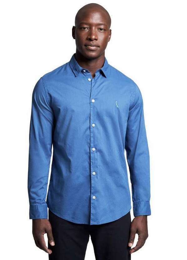 Reserva - Camisa Manga Longa Nova Paraty Reserva Azul Jeans