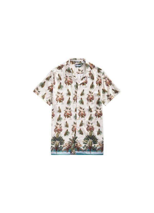 Reserva - Camisa Mc Estampada Monograma Tropics Reserva Off White