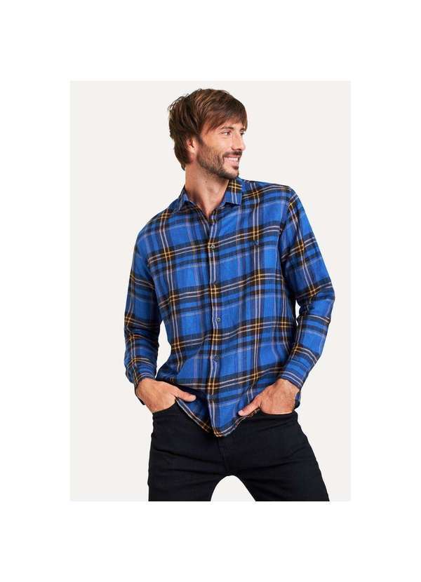 Reserva - Camisa Ml Xadrez New Money Reserva Azul Royal 3