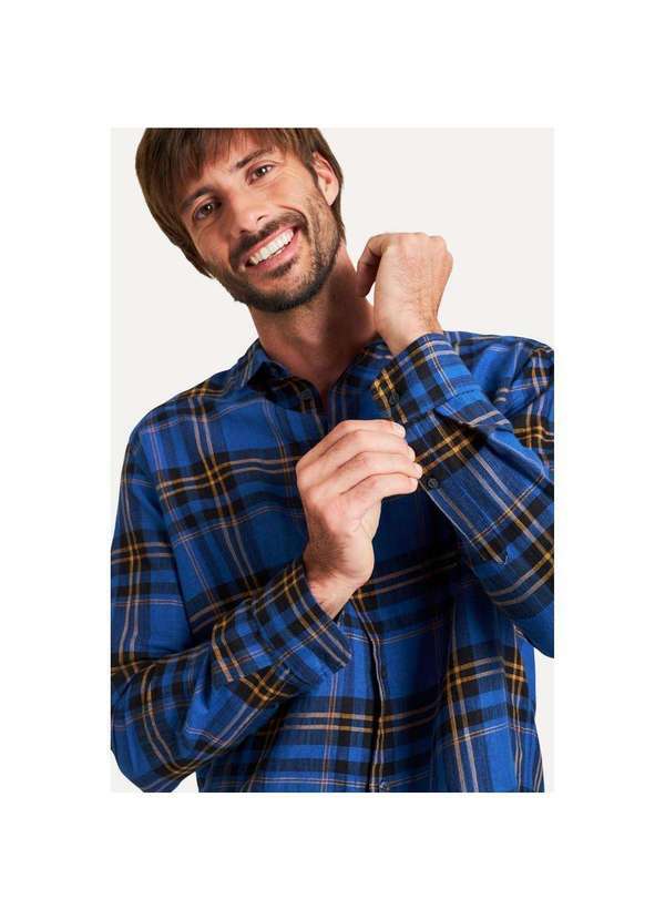 Reserva - Camisa Ml Xadrez New Money Reserva Azul Royal 4