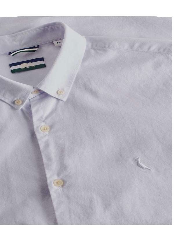 Reserva - Kit 2 Camisas Manga Curta Oxford Color Reserva Cinza/Branco 3