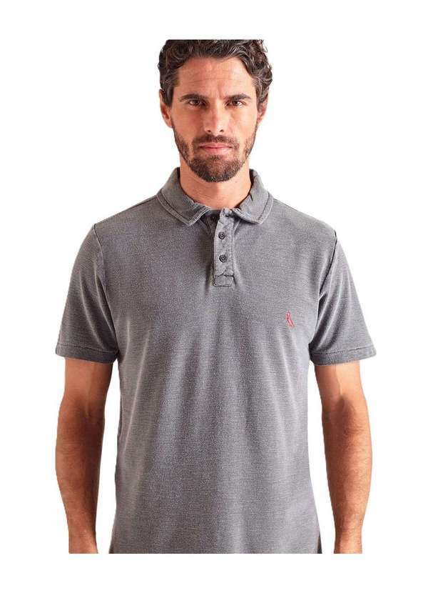 Reserva - Polo Cont Piquet Flame Mc Reserva Preto