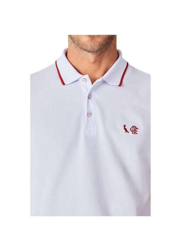 Reserva - Polo Piquet Crf Bordado Fla Reserva Sprint Branco