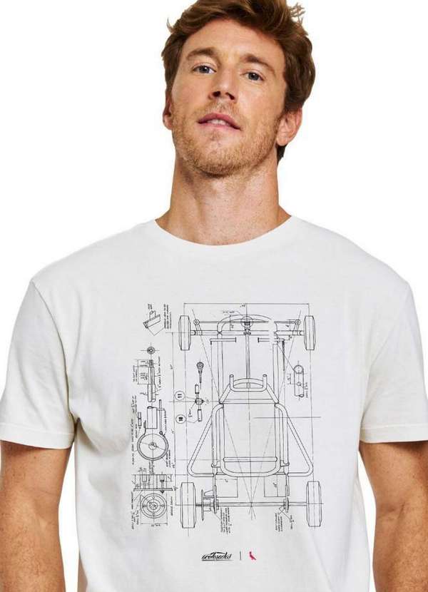 Reserva - Camiseta Cb Chassi Casual Conforto Reserva Branco 2