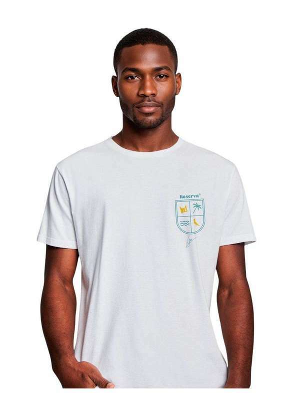 Reserva - Camiseta Est Escudo Praia Thiaguinho Reserva Branco
