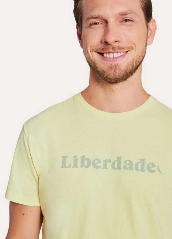 Reserva - Camiseta Estampa Liberdade Reserva Amarelo Claro