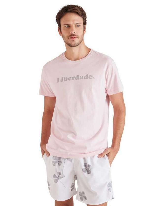 Reserva - Camiseta Estampa Liberdade Reserva Rosa Claro