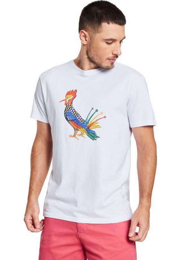 Reserva - Camiseta Estampa Pica Pau Galo Madrugada Reserva Branco
